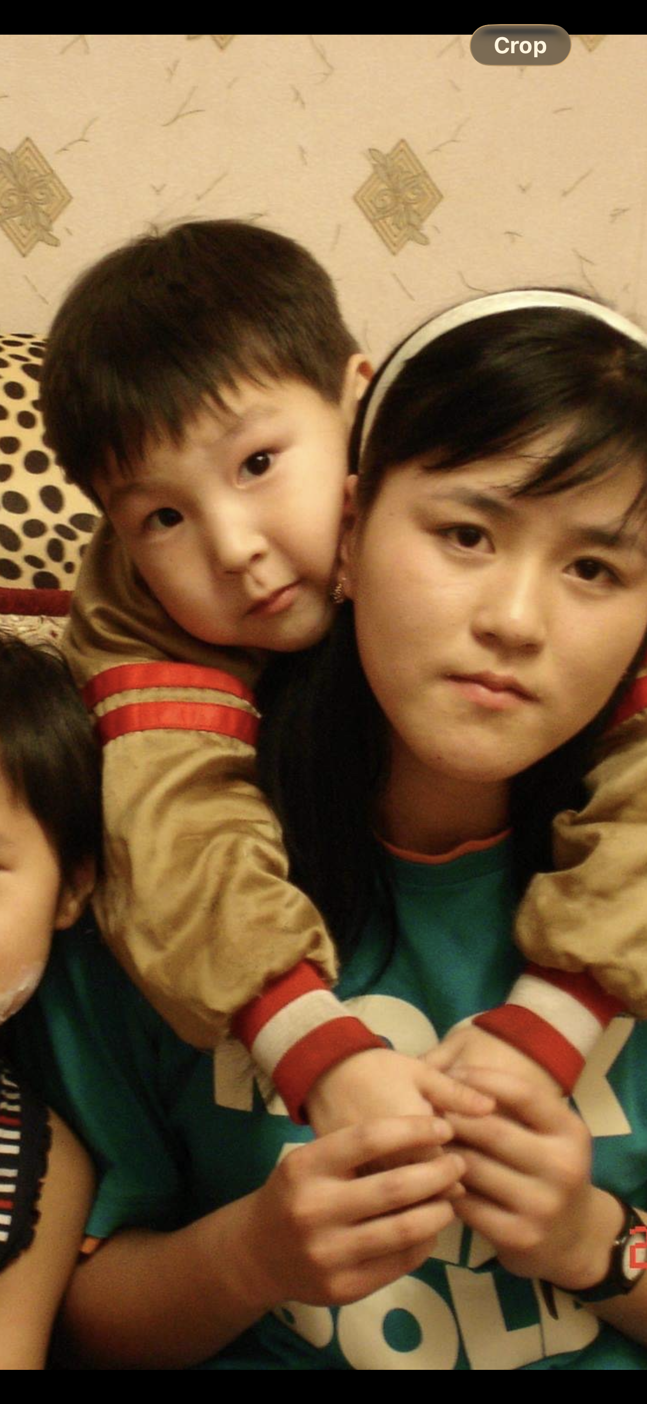 Anar as a child, in the apartment in Ulaanbaatar