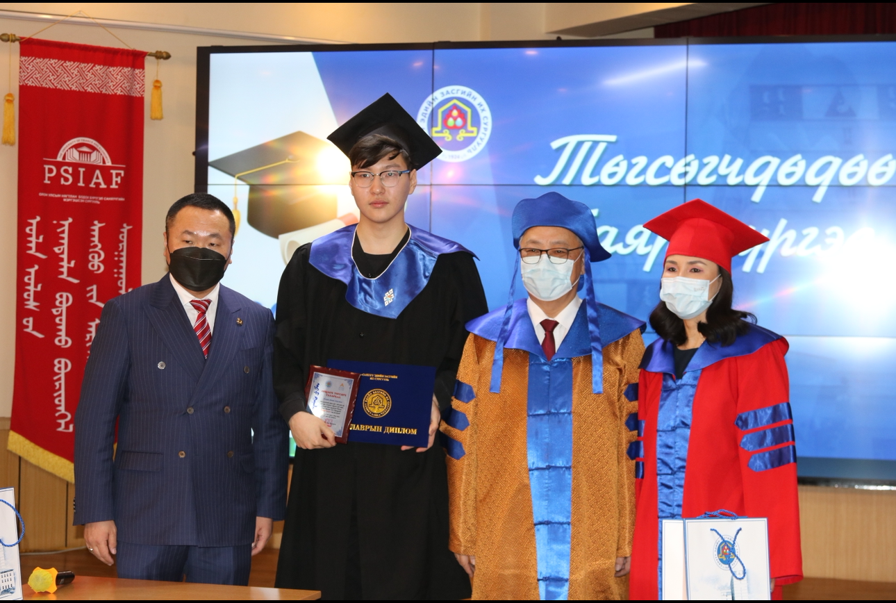 Graduation day at UFE, with dean and faculty