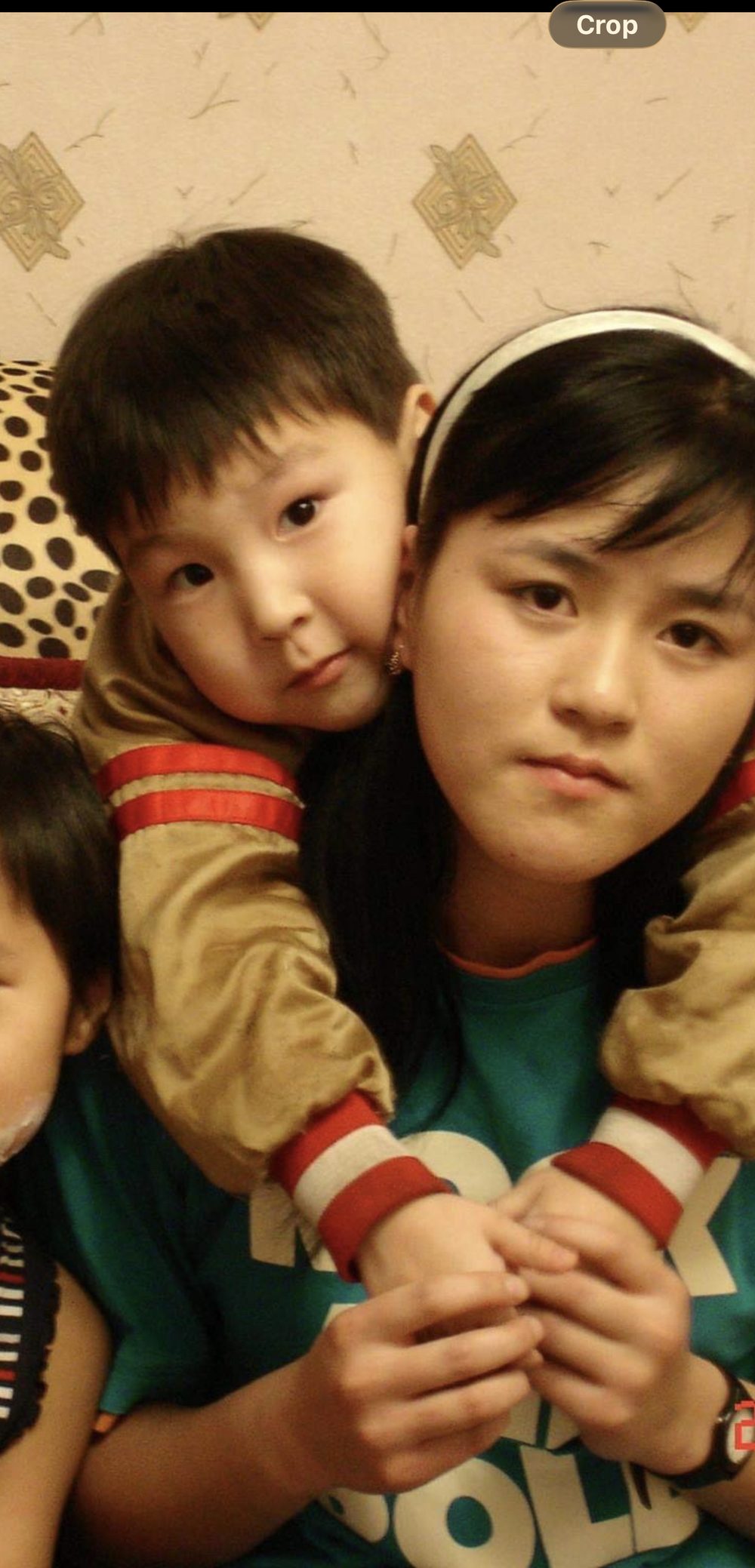 Anar as a child in the family apartment in Ulaanbaatar
